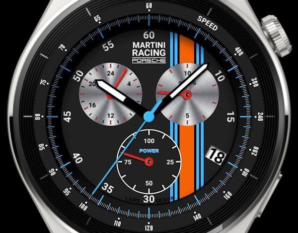 Martini racing Porsche HQ realistic watch face theme